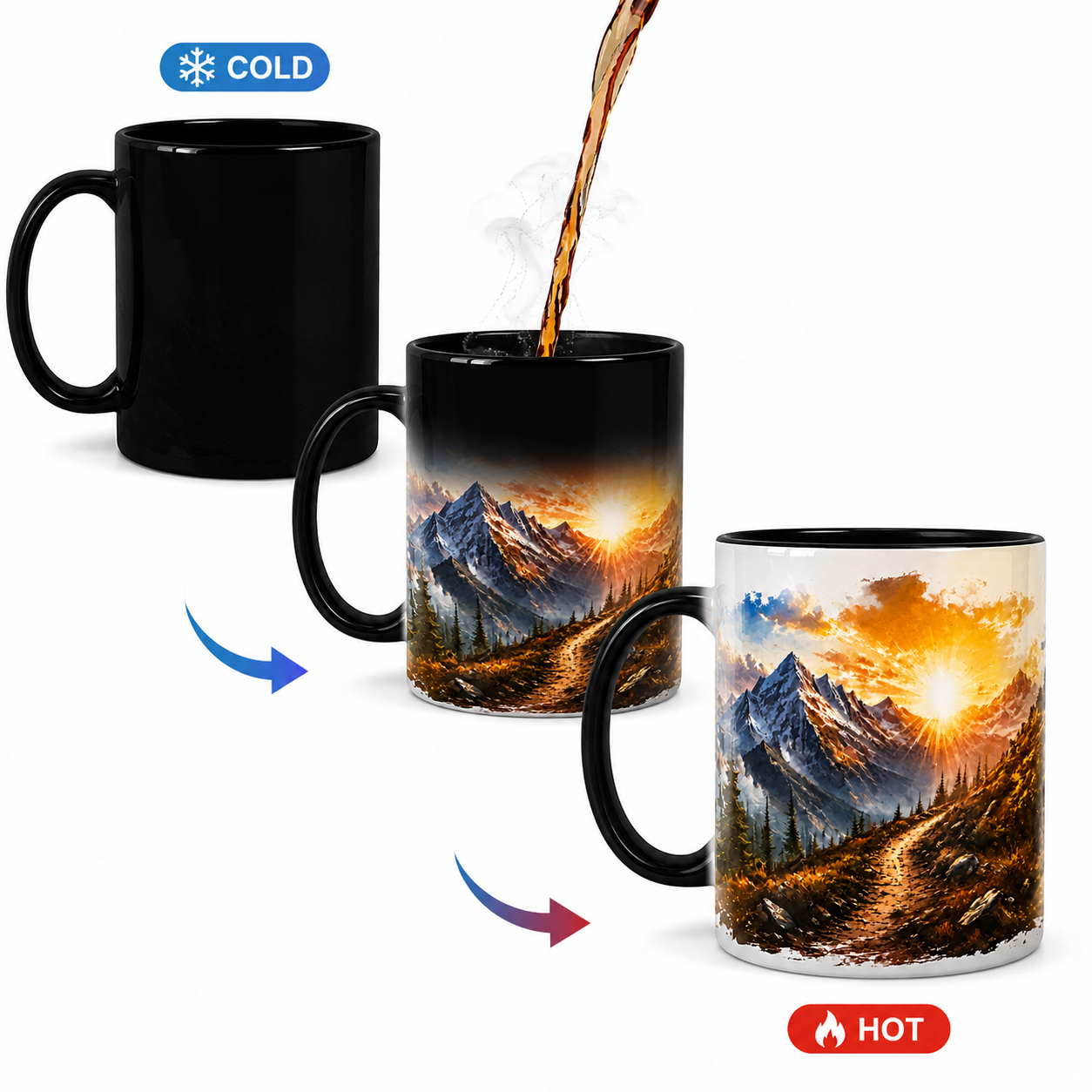 Color-Changing Mug — reveals design with heat